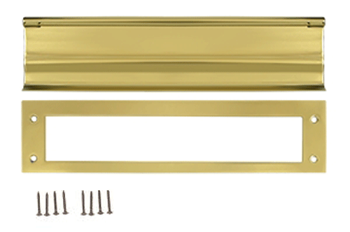 13 Inch Brass Mail & Letter Flap Slot (Polished Brass Finish)