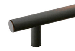 14 1/2 Inch Overall (12 Inch c-c) Brass Bar Pull (Oil Rubbed Bronze Finish)
