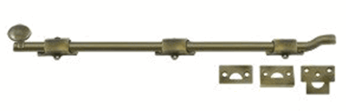 18 Inch Deltana Offset Heavy Duty Surface Bolt (Antique Brass Finish)