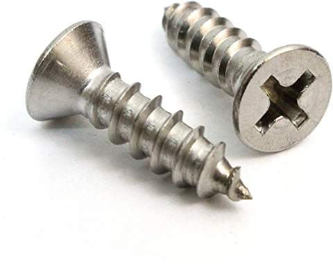 Single 3/4 Inch Solid Brass Wood Screw (Brushed Nickel Finish)