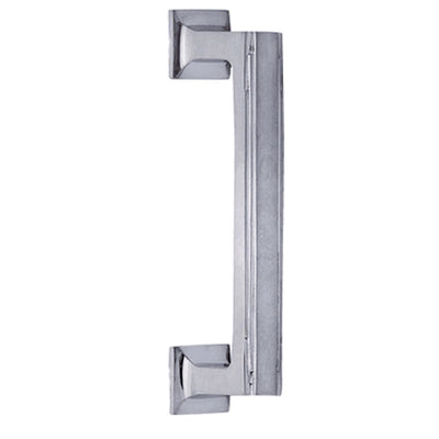 7 Inch Overall (5 3/4 Inch c-c) Solid Brass Art Deco Lined Pull (Brushed Nickel Finish)