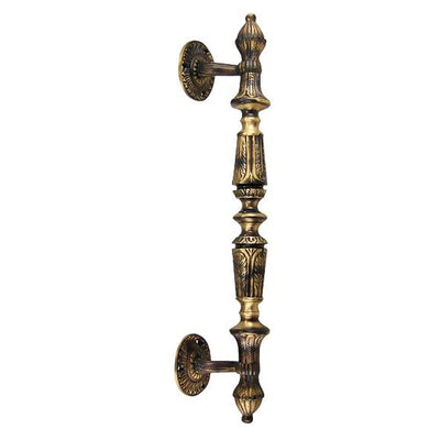 15 1/2 Inch Large Solid Brass Door Pull (Antique Brass Finish)