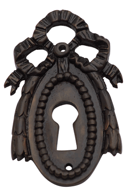 2 1/4 Inch Beaded Ribboned Escutcheon Keyhole (Oil Rubbed Bronze)