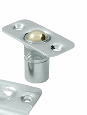 2 1/8 Inch Deltana Solid Brass Round Corners Ball Catch (Polished Chrome Finish)