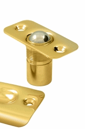 2 1/8 Inch Deltana Solid Brass Round Corners Ball Catch (PVD Lifetime Polished Brass Finish)