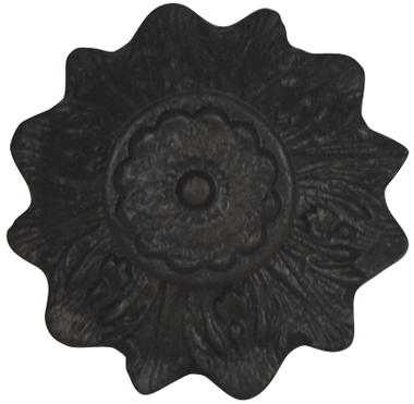 2 2/5 Inch Solid Brass Victorian Sunflower Knob (Oil Rubbed Bronze Finish)