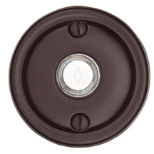2 5/8 Inch Solid Brass Lost Wax Doorbell Button with Round Rosette