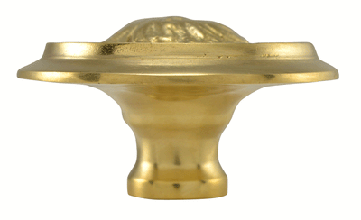 1 1/2 Inch Solid Brass Beaded Victorian Cabinet Knob (Lacquered Brass Finish)