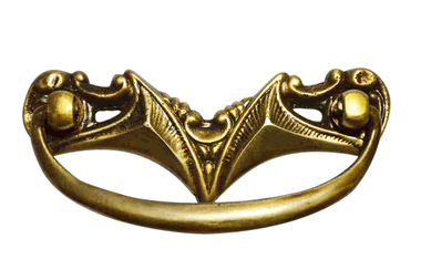 3 3/4 Inch Gothic Drop Pull (Antique Brass Finish)