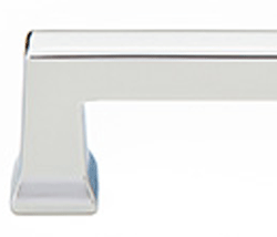 3 7/8 Inch (3 1/2 Inch c-c) Solid Brass Alexander Pull (Polished Chrome Finish)