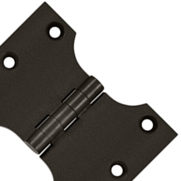 3 Inch x 4 Inch Solid Brass Parliament Hinge Oil Rubbed Bronze Finish