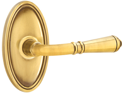 Emtek Solid Brass Turino Lever With Oval Rosette