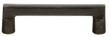4 1/8 Inch (3 1/2 Inch c-c) Sandcast Bronze Rail Pull (Medium Bronze Finish)