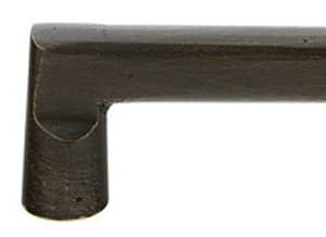 4 1/8 Inch (3 1/2 Inch c-c) Sandcast Bronze Rail Pull (Medium Bronze Finish)