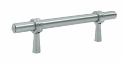 4 3/4 Inch Deltana Solid Brass Adjustable Pull (Brushed Chrome Finish)
