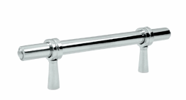 4 3/4 Inch Deltana Solid Brass Adjustable Pull (Polished Chrome Finish)