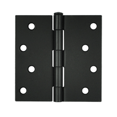 4 Inch x 4 Inch Square Corner Steel Hinge (Paint Black Finish)