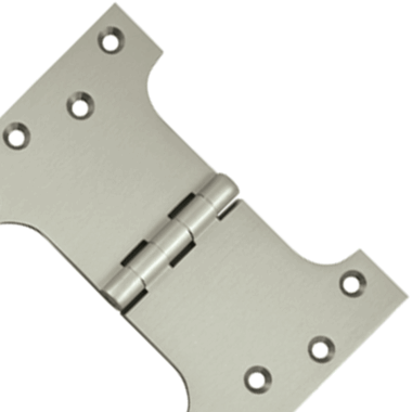 4 Inch x 6 Inch Solid Brass Parliament Hinge (Brushed Nickel Finish)