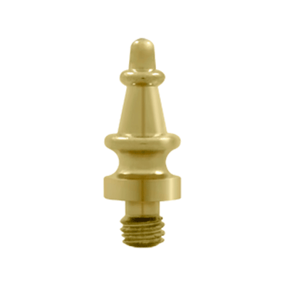 5/8 Inch Solid Brass Steeple Tip Cabinet Finial (PVD Finish)