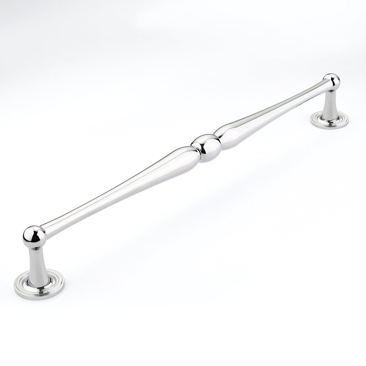 8 1/2 Inch (8 Inch c-c) Atherton Pull with Plain Footplates (Polished Chrome Finish)
