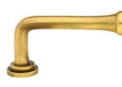 6 1/2 Inch (6 Inch c-c) Solid Brass Spindle Pull (Antique Brass Finish)