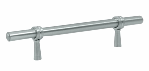 6 1/2 Inch Deltana Solid Brass Adjustable Pull (Brushed Chrome Finish)