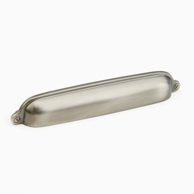 6 5/8 Inch (6 Inch c-c) Country Style Cup Pull (Antique Nickel Finish)
