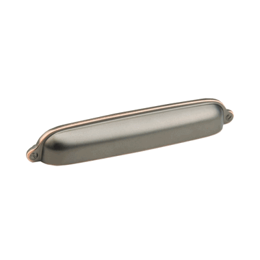 6 5/8 Inch (6 Inch c-c) Country Style Cup Pull (Aurora Bronze Finish)