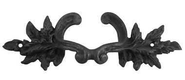 6 Inch Overall (4 3/8 Inch c-c) Solid Brass Ornate French Leaves Pull (Oil Rubbed Bronze Finish)