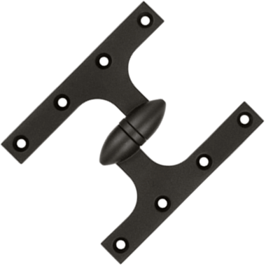 6 Inch x 5 Inch Solid Brass Olive Knuckle Hinge (Oil Rubbed Bronze Finish)