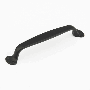 7 1/2 Inch (6 Inch c-c) Country Style Pull (Matte Black Finish)