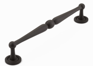 8 1/2 Inch (8 Inch c-c) Atherton Plain Footplate Pull (Oil Rubbed Bronze Finish)