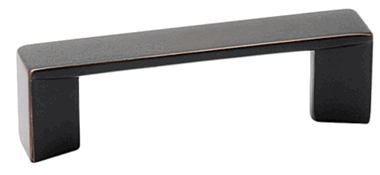 8 1/2 Inch Overall (8 Inch c-c) Brass Trinity Pull (Oil Rubbed Bronze Finish)
