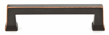 8 3/8 Inch (8 Inch c-c) Solid Brass Alexander Pull (Oil Rubbed Bronze Finish)