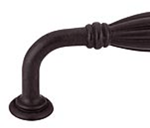 8 5/8 Inch (8 Inch c-c) Tuscany Bronze Fluted Fixed Pull (Matte Black Finish)