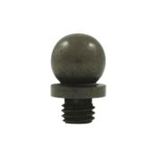 9/16 Inch Solid Brass Ball Tip Hinge Finial (White Bronze Dark Finish)