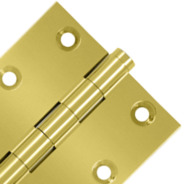 3 X 3 Inch Solid Brass Hinge Interchangeable Finials (Square Corner, PVD Polished Brass Finish)