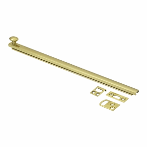 12 Inch Solid Brass Surface Bolt (Polished Brass Finish)