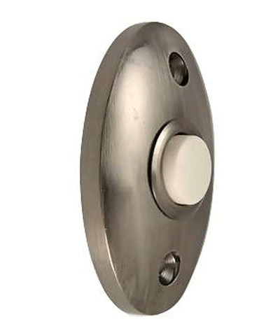 2 3/8 Inch Solid Brass Door Bell Button (Antique Nickel Finish)