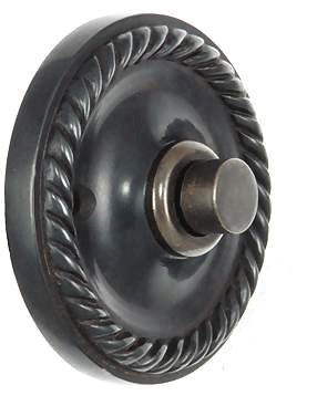 2 1/3 Inch Diameter Solid Brass Doorbell Button (Oil Rubbed Bronze)
