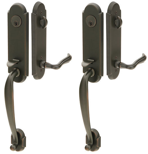 Solid Brass Richmond Style Entryway Set (Oil Rubbed Bronze Finish)