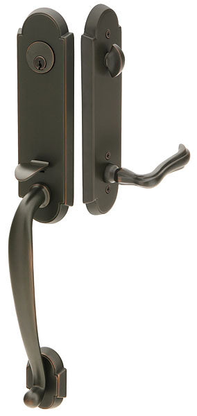 Solid Brass Richmond Style Entryway Set (Oil Rubbed Bronze Finish)