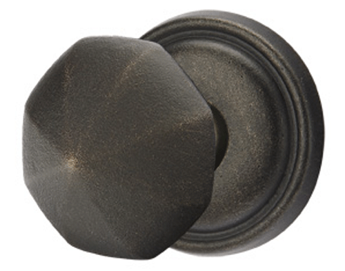 Emtek Solid Brass Lost Wax Octagon Door Knob Set With Round Rosette