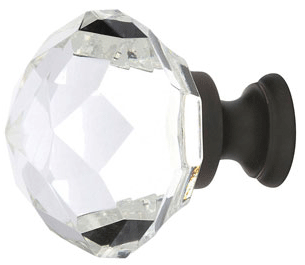 1 3/4 Inch Diamond Wardrobe Knob (Oil Rubbed Bronze Finish)