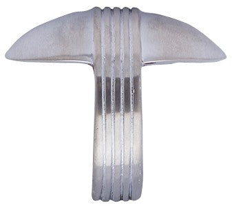 2 5/8 Inch Overall (2 Inch c-c) Solid Brass Art Deco Pull (Brushed Nickel Finish)