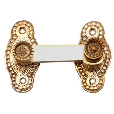 3 Inch Solid Brass Victorian Cabinet Latch (Polished Brass Finish)