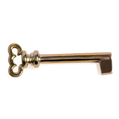 2 3/4 Inch Brass Georgian Style Skeleton Blank Key (Polished Brass Finish) COPPER MOUNTAIN HARDWARE