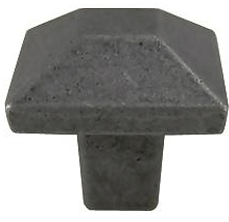 1 Inch Mission Style Pewter Knob (Antique Pewter Finish)