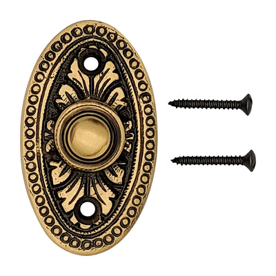 Brass Doorbell Push Button Avalon Style (Several Finishes Available)