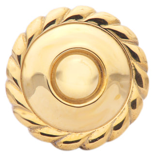 1 1/2 Inch Solid Brass Georgian Roped Knob (Polished Brass Finish)